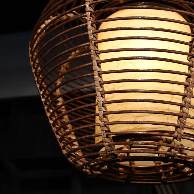 Подвесной круглый светильник ручной работы из Юго-Восточной Азии 15 дюймов | Лампы