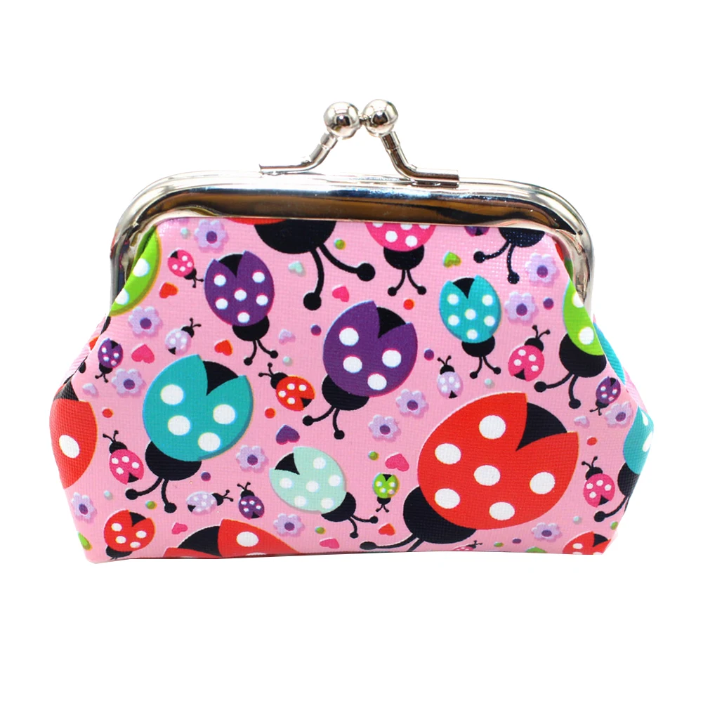 Цветной детский кожаный кошелек для монет мини с кошельком и отделением