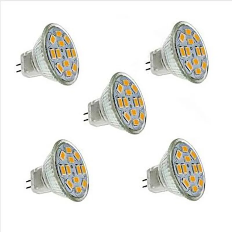 5pcs Spotlight Bulb DC12V MR11/GU4  2w/3w/5w  LED Lamp  Warm White/Cold White For Ceiling Lights/Window Display/Studio Light