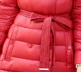 

FTLZZ New Duck Down Jacket Female Extra Long Warm Coat Women Double Breasted Extra Light Parkas
