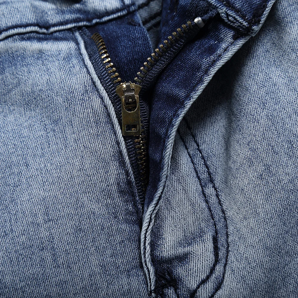 У Для мужчин Прямые рваные длинные Брюки для девочек модные прочные джинсы с