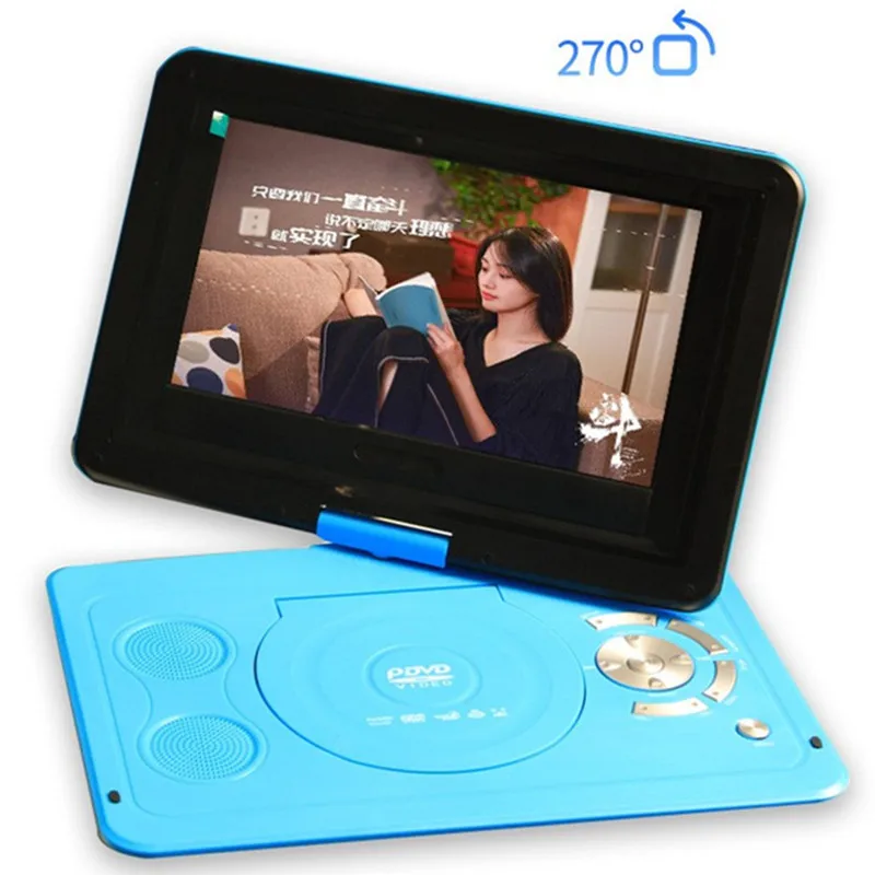 Портативный Мобильный 13 9 дюймовый DVD VCD EVD видео машина игра ТВ интерфейс HD экран