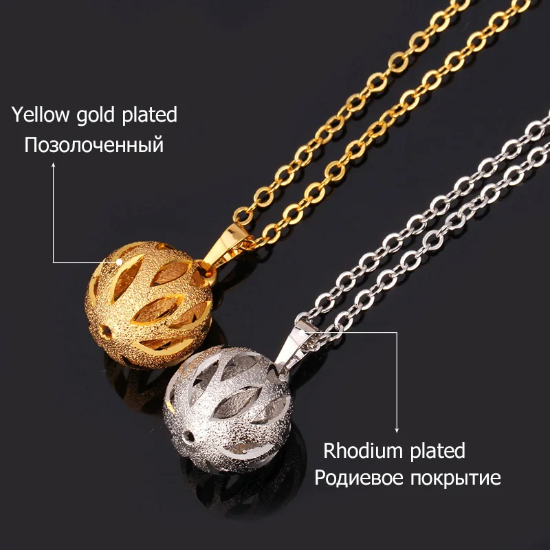 U7 Золото /Серебро Цвет Шары Кулон Ожерелье Серьги Кольцо Браслет Ювелирные