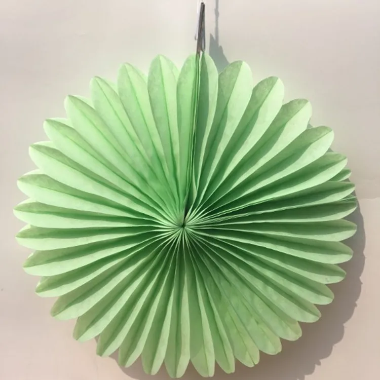 light green 20 штук Декор Свадебная вечеринка Изделия из бумаги 6/8/12 дюймов Бумага вентиляторы DIY подвесной тканевый Бумага цветок для Одежда для свадьбы, дня рождения праздник - Цвет: light green
