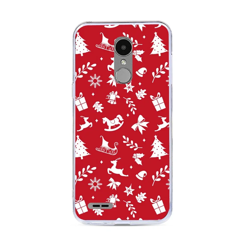 For LG K8 2018 K9 Cover Soft Silicone Cases TPU Back Phone Bags Painted Christmas Protective Covers |