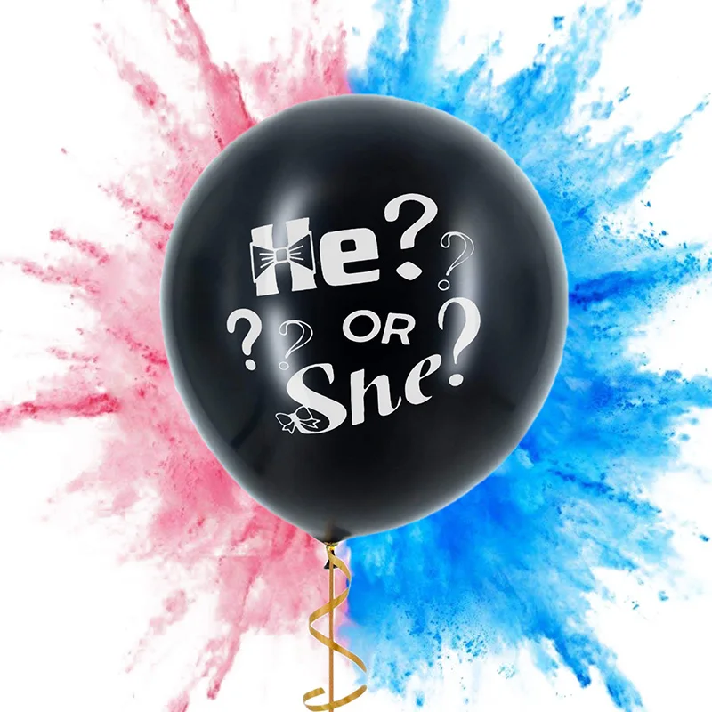 36 дюймовый черный вопрос знак конфетти латексный шар День рождения Рождество