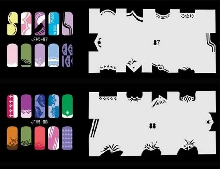 Новый Unit5 Красочный 20 лист/Лот 200 дизайн ногтей ногтевая аэрография лист