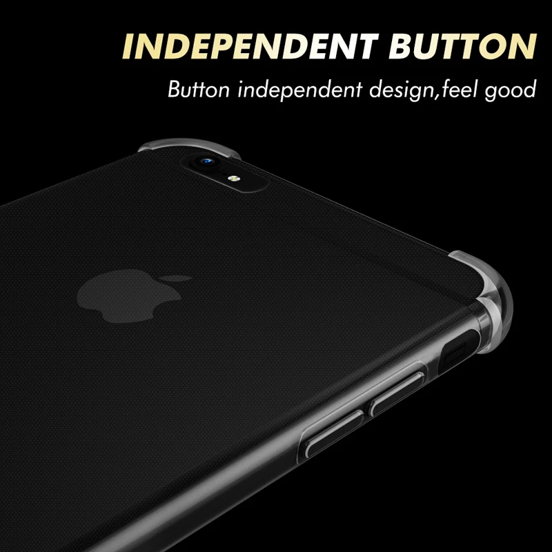 Суперпротивоударный прозрачный мягкий чехол для iPhone 6 s S 7 8 Plus 7Plus X XS Max XR