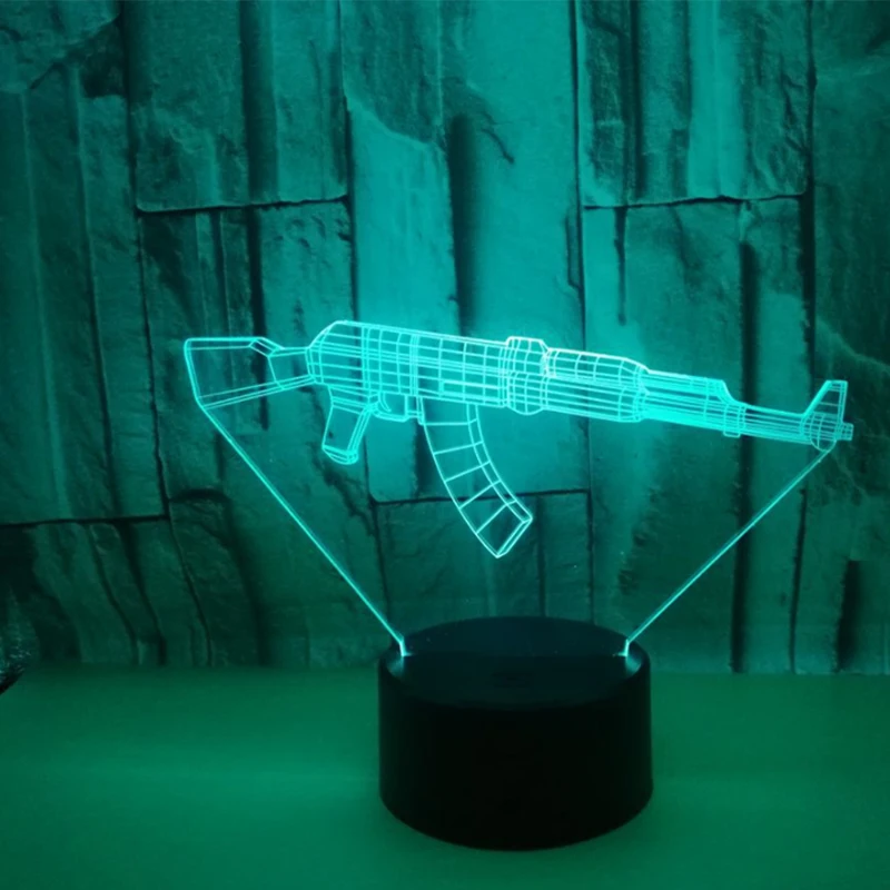 3D визуальная лампа Оптическая иллюзия светодиодный ночник удивительный 7 видов