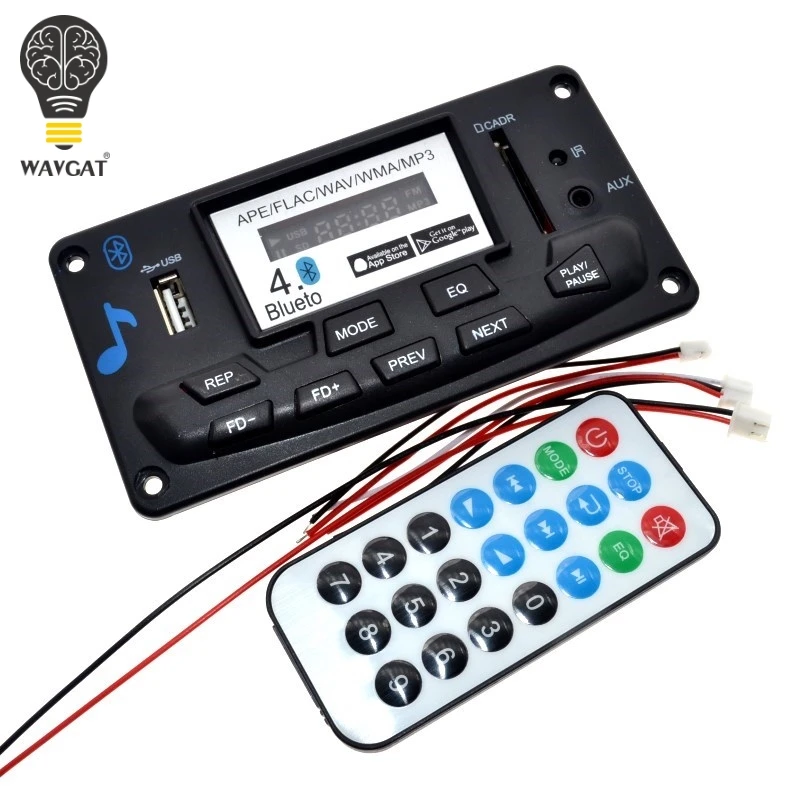 Плата декодирования WAVGAT 4 0 Bluetooth MP3 модуль сделай сам декодер USB/SD/MMC APE FLAC WAV