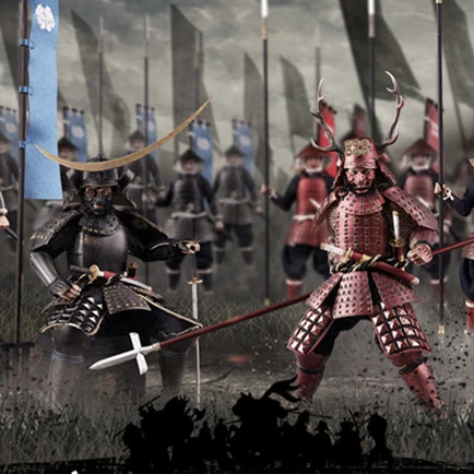 COOMODEL PE008/PE009 японский солдат самурая Красный/Черный Броня ASHIGARU 1/12 рисунок