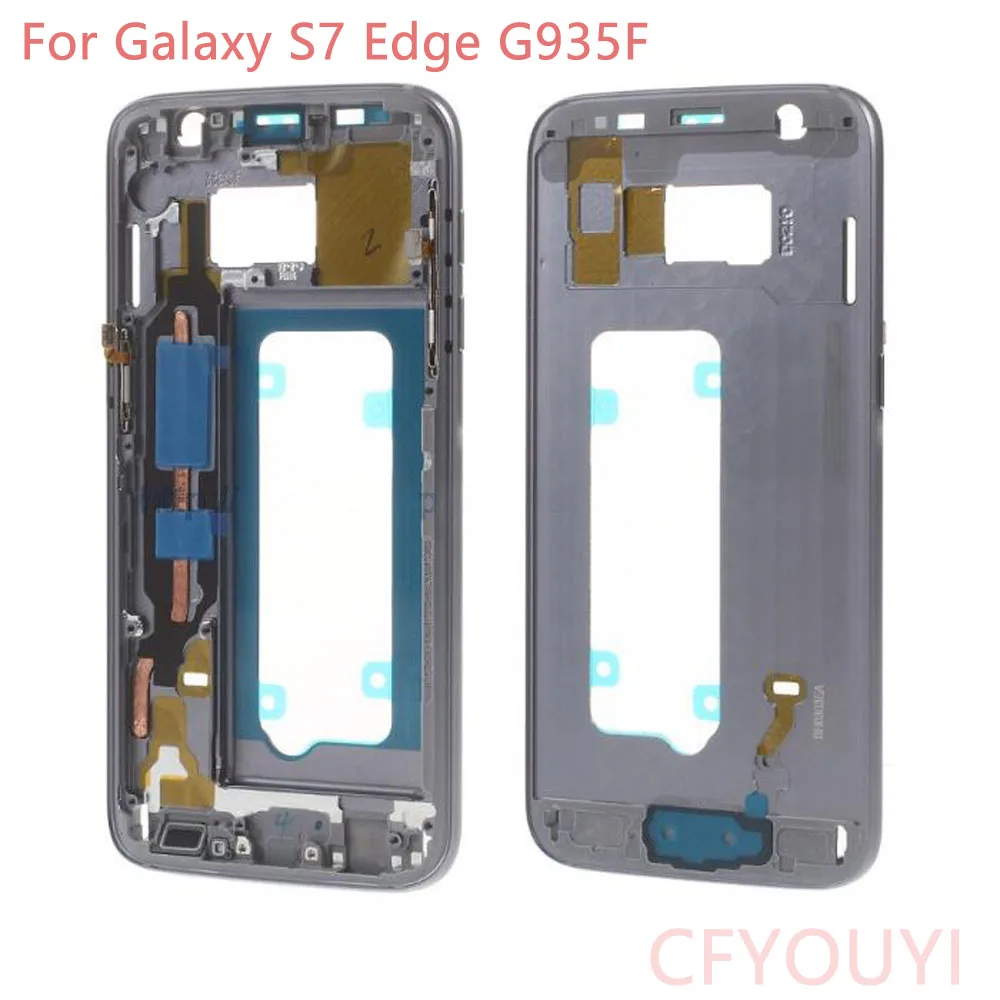Для samsung Galaxy S7 Edge G935 G935F мобильный телефон пластина Средняя рамка Корпус рамка Шасси с боковыми кнопками