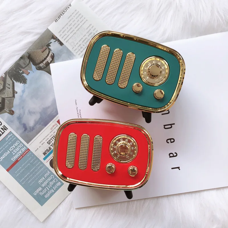 Портативная Bluetooth Колонка в стиле ретро миниатюрный Портативный беспроводной