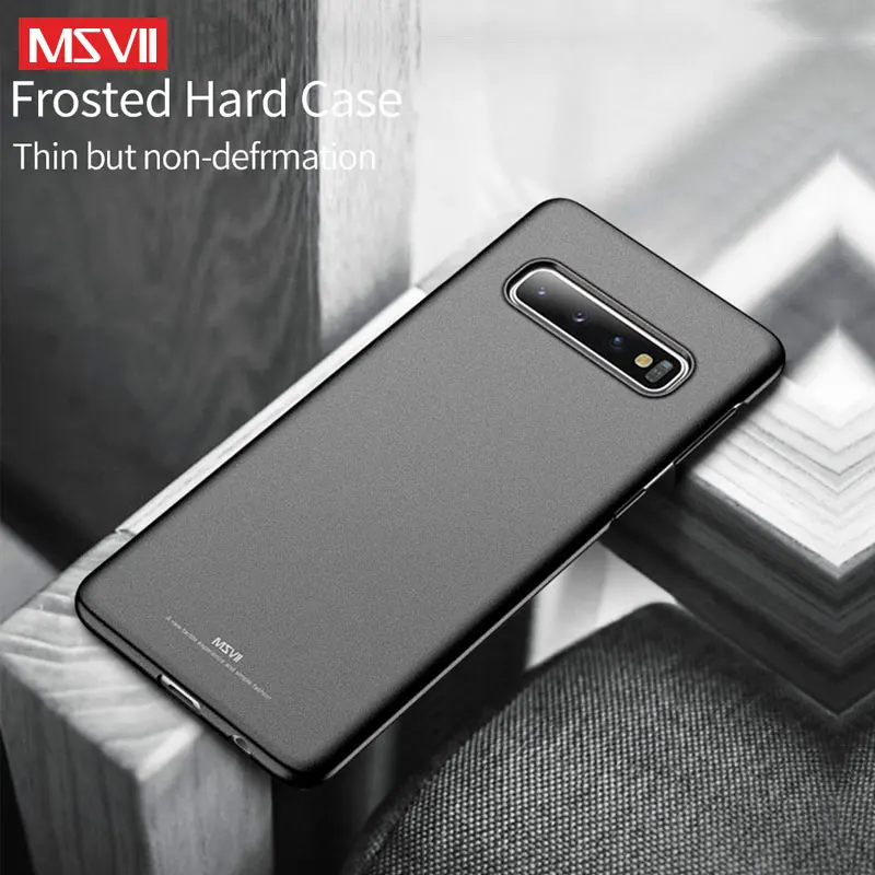 Чехол MSVII для Samsung Galaxy S10 S9 S8 Plus тонкий матовый жесткий чехол S7 S6 Edge Lite Coque S10E S20