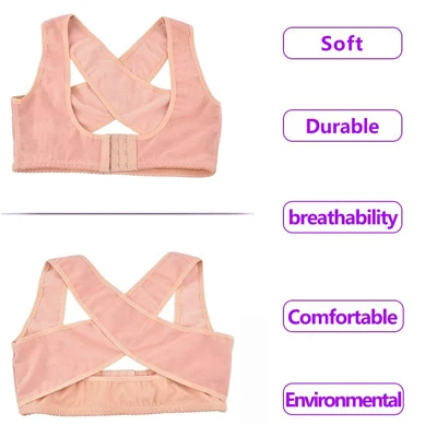 Beige Поддержка груди для женщин Грудь Brace Up Пояс Корректор осанки форма корректор предотвращает грудь горбынь провисание осанки корсетор - Цвет: Beige