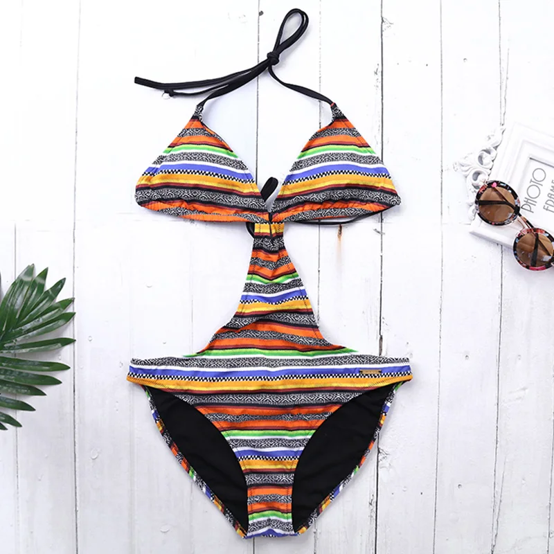 Женский раздельный купальник пуш ап сексуальный бразильский с открытой спиной и