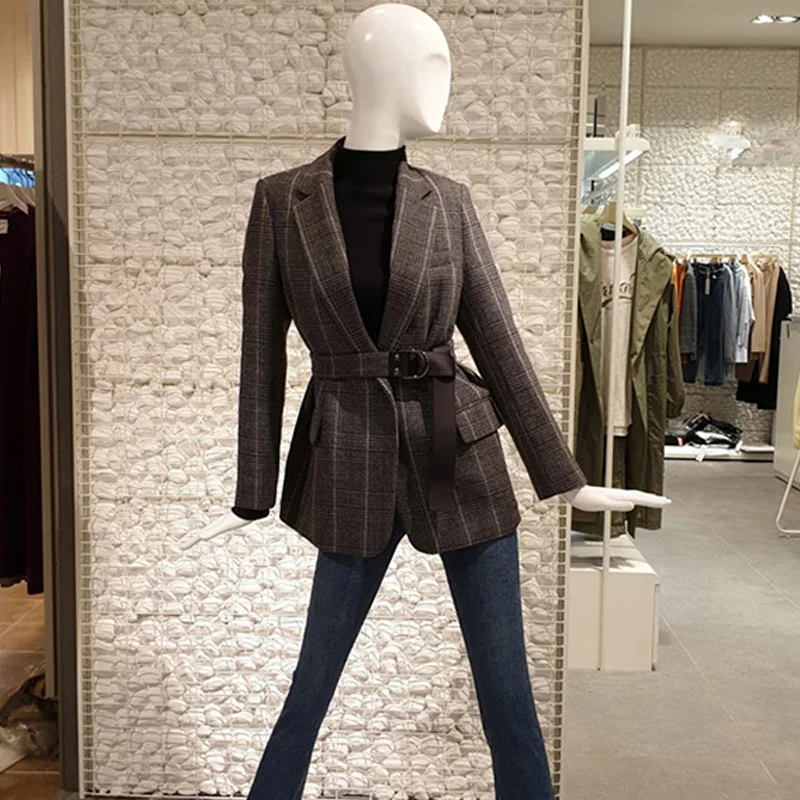 Женский Длинный блейзер новинка 2019 винтажные приталенные женские блейзеры и