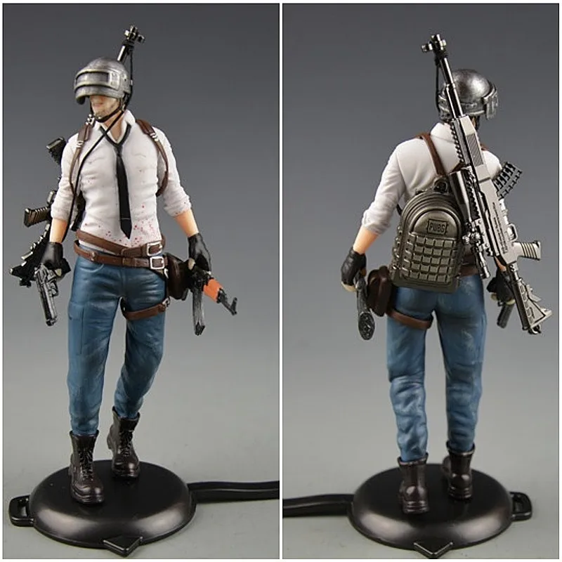 backpack and SKS PUBG Playerunknown's Battlegrounds около 6 дюймов кукла мужская роль место, чтобы съесть курица сегодня пластиковая модель 16 стиль соответствия - Цвет: backpack and SKS