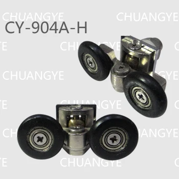 2 шт. винтажные двери для душа ванной комнаты колеса Двойные ролики роликовые