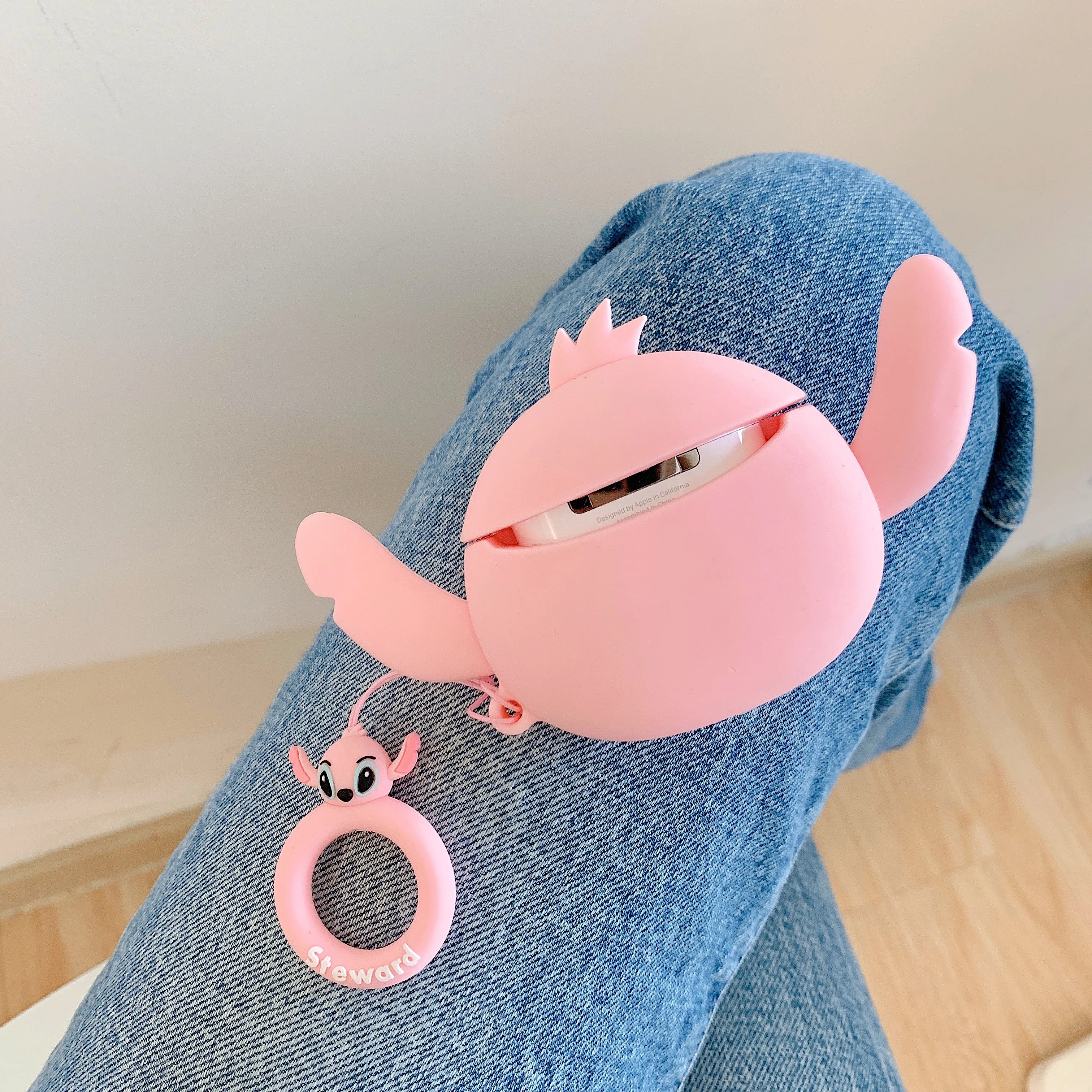 Чехол для AirPods с 3D милым мультяшным принтом Kawaii Animal, чехол для наушников Airpods 2/i10/i11TWS, Защитная крышка с кольцом на палец
