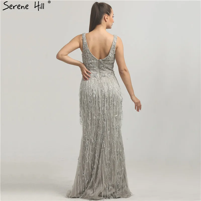 BeaV Neck MermaidBeading вечерние платья с кисточками и бисером модное роскошное
