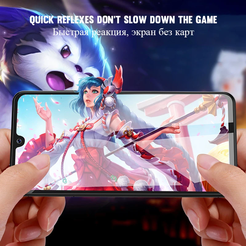 Защитный стеклянный чехол для Huawei Y6 Y9 2019 полностью клеящаяся Защита экрана Y7 Y5