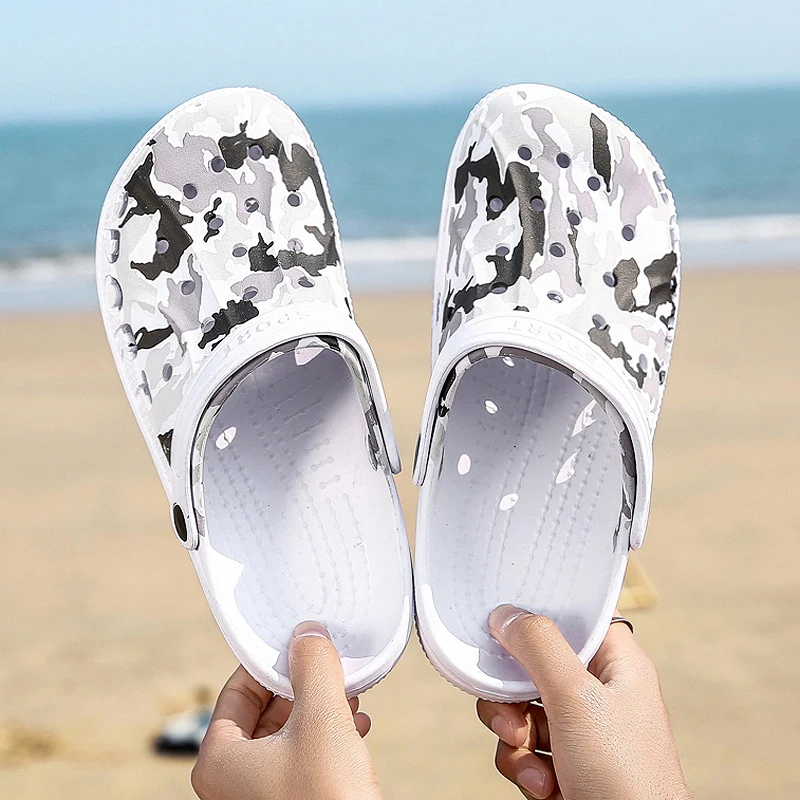 Мужские сандалии Сезон лето Комнатные тапочки Модные сад пляжная обувь