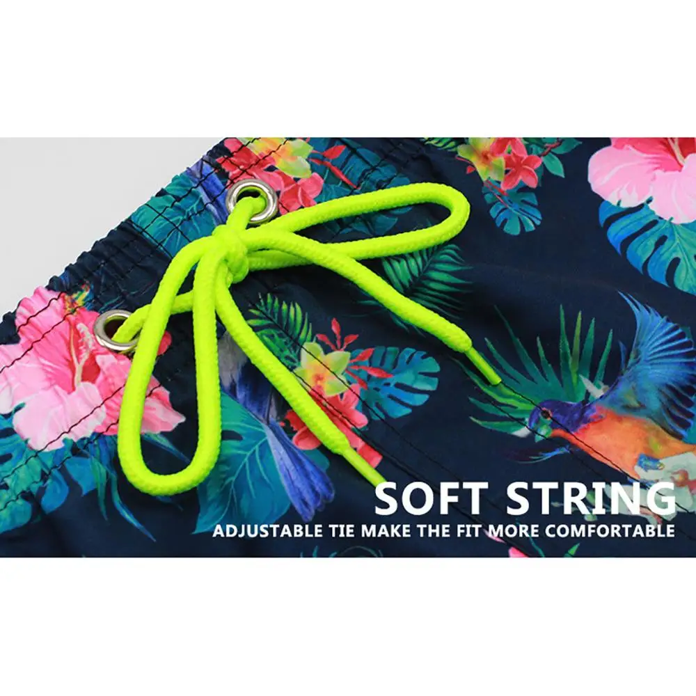 

Fast-drying Men's Multicolor Short Pants Swimming Beach Shorts Flower Surfboard Shorts Swimming Surfing Suits Summer Beachwear 6