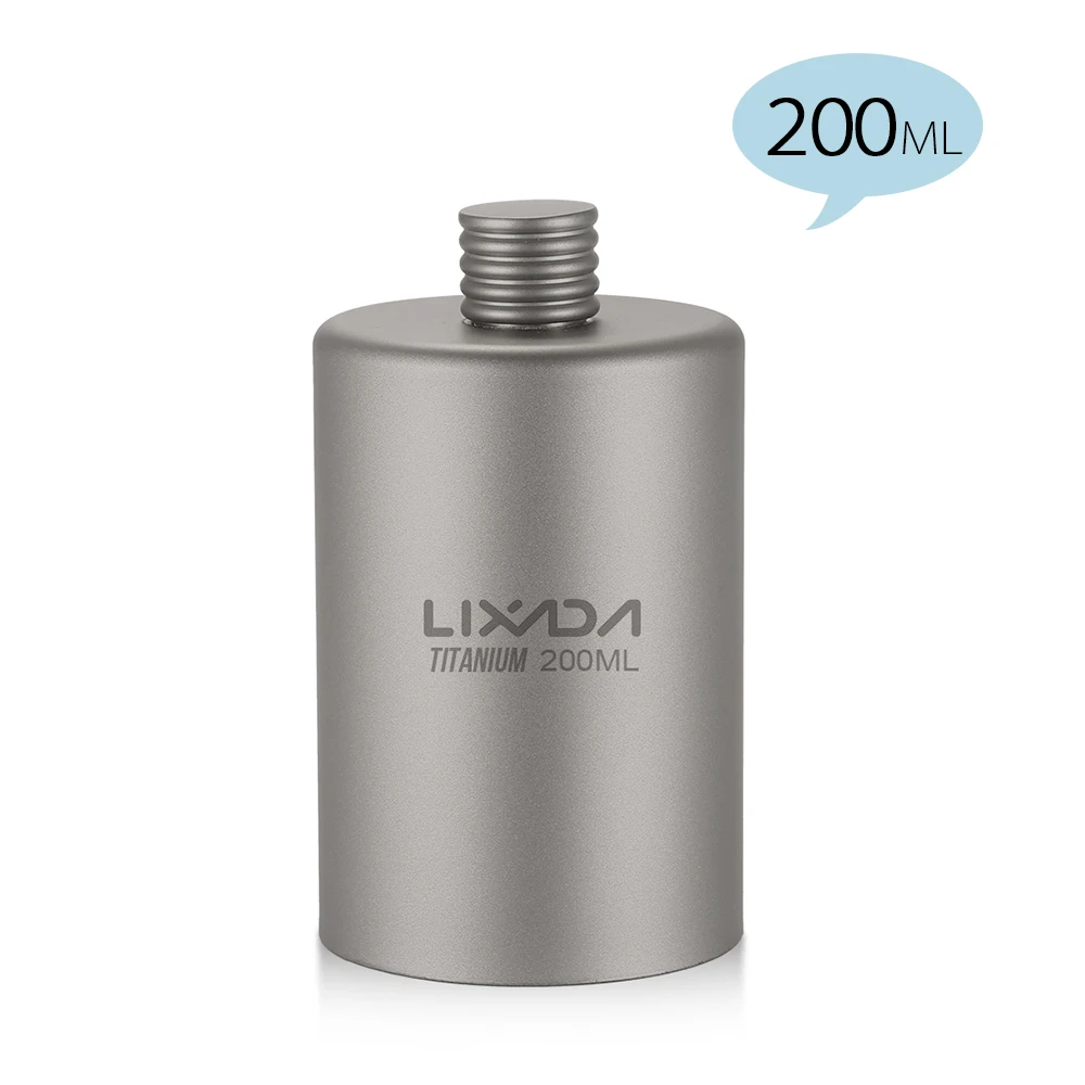 200ML Lixada Открытый Портативный алкогольный напиток бутылка горшок для путешествий Кемпинг альпинизмом титановая бутылка вина 200 мл Легкий - Цвет: 200ML