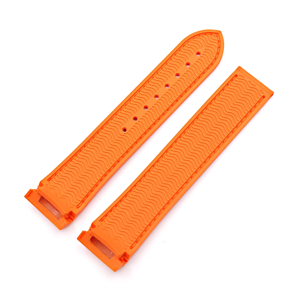 Rolamy 28mm Wholesale Camo Waterproof Silicone Rubber Replacement Wrist Watch Band Strap Belt With Buckle