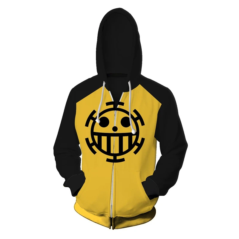 Аниме одна штука 3D толстовки с капюшоном Luffy Gear 4 Zoro Law Dracule Mihawk тонкий пуловер Топы