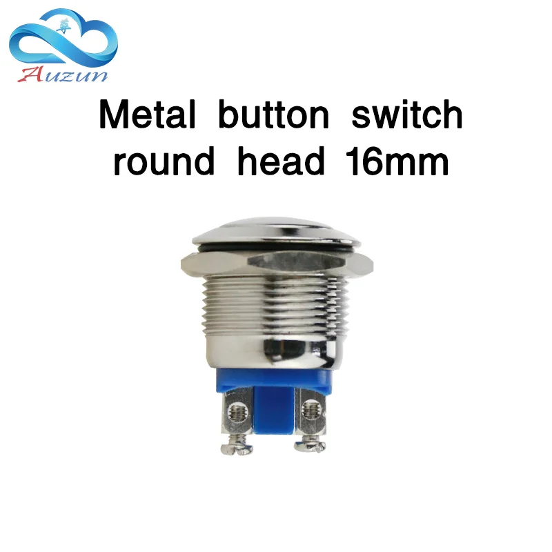 

5Pieces 16MM Ball Head Metal Push Button Switch Reset Button 3A250V Moment Start Waterproof Rust Mechanical Equipment Horn