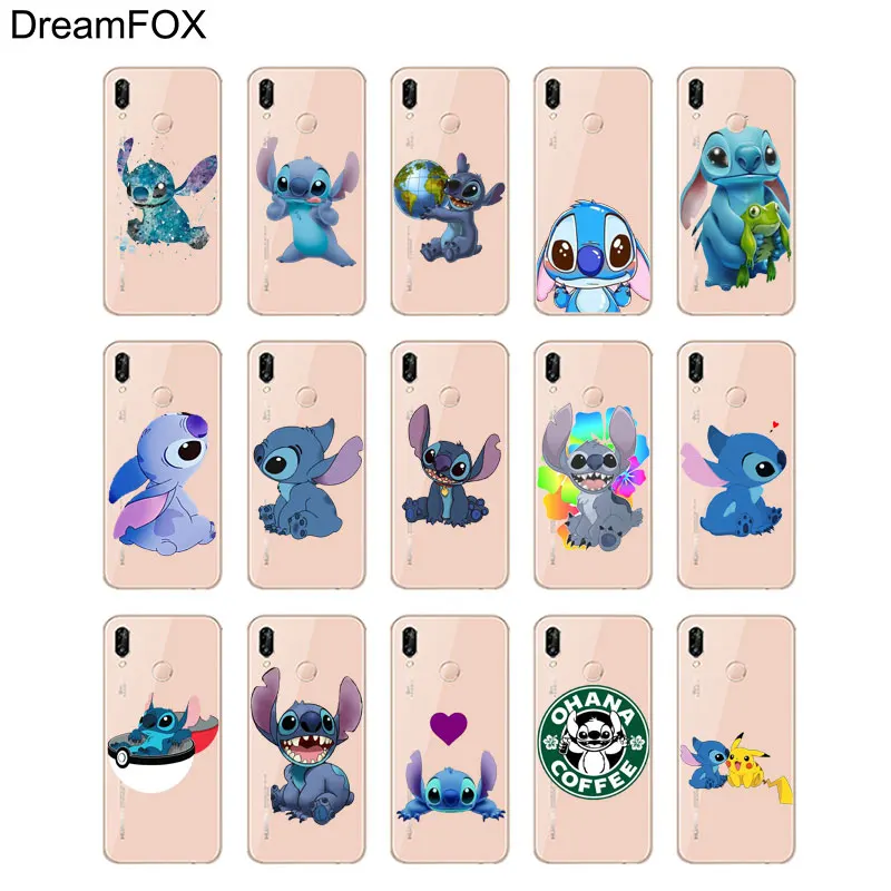 DREAMFOX L062 Lilo и Ститч Мягкий ТПУ силиконовый чехол для huawei Honor 6A 6C 7X9 10 P20 P30 Lite Pro P Smart 2019