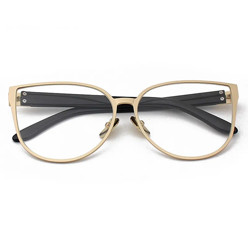 Мужские солнцезащитные очки в золотистой металлической оправе 2018 летние и