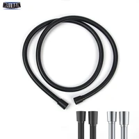 black color pvc material shower plumbing hose 1 5 meter length high quality pipe shower accessories black chrome choice