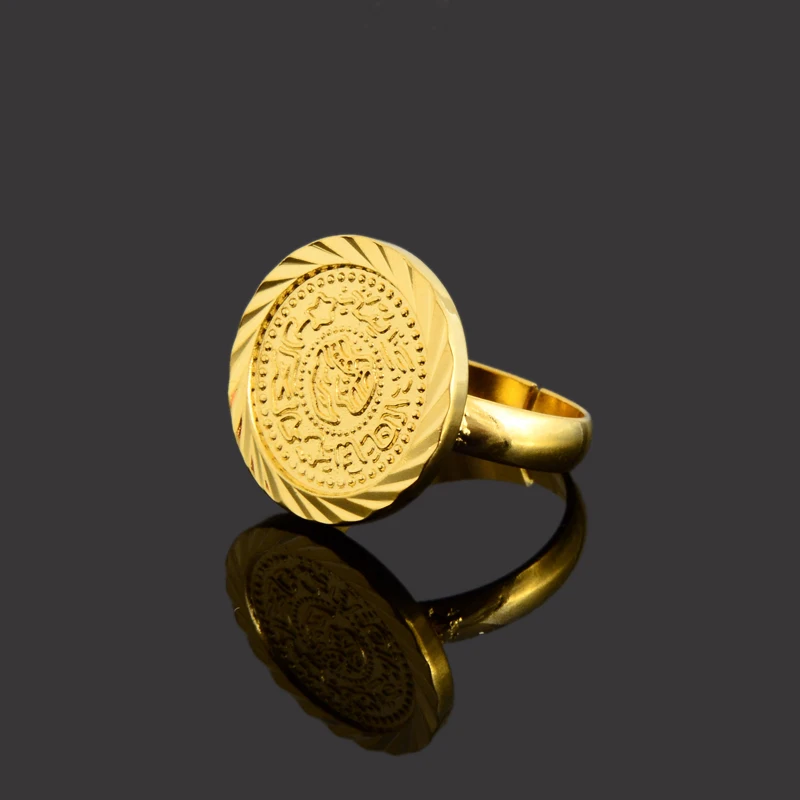 Женские круглые кольца в стиле бохо вечерние золотого цвета бижутерия на палец