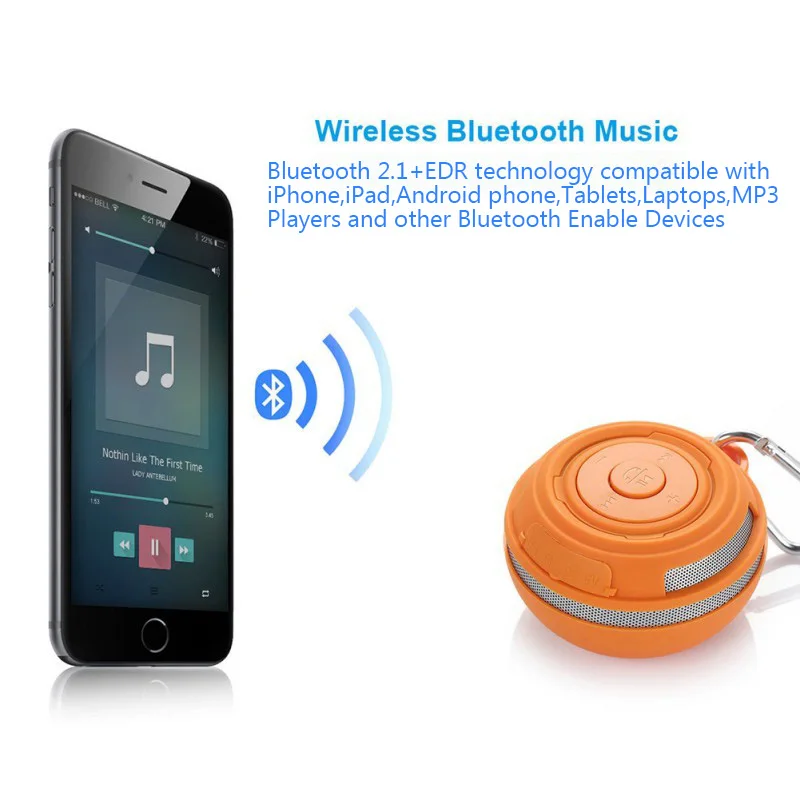 Портативный Беспроводной Bluetooth Динамик мини круглый звук с микрофоном молния Super