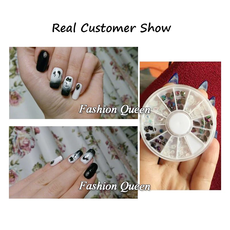 Новинка! Белая AB черная блестящая фотобумага круглые сердца дизайн акриловая