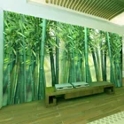 Пользовательские фрески обои 3D зеленый бамбуковый лес фототкань гостиная телевизор диван фон настенная живопись Papel De Parede 3 D