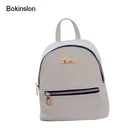 Женский рюкзак из искусственной кожи Bokinslon, простой дорожный рюкзак в стиле колледжа, Одноцветный популярный рюкзак Ladeis
