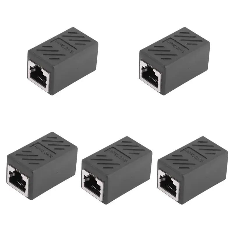 5 шт. RJ45 встроенный переходник удлинитель Женский Cat7 Cat6 Cat5e Ethernet LAN Сетевой кабель