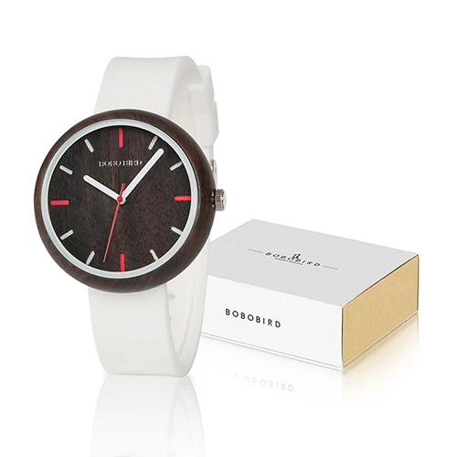 R28-2-zhihe Reloj Mujer BOBO BIRD модные женские часы с цветным силиконовым ремешком в подарочной коробке, принимаются на заказ - Цвет: R28-2-zhihe
