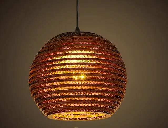 The story of a small town retro Bar Hotel honeycomb naked pupa Cafe кожи и картона подвесной светильник GY187|pendant