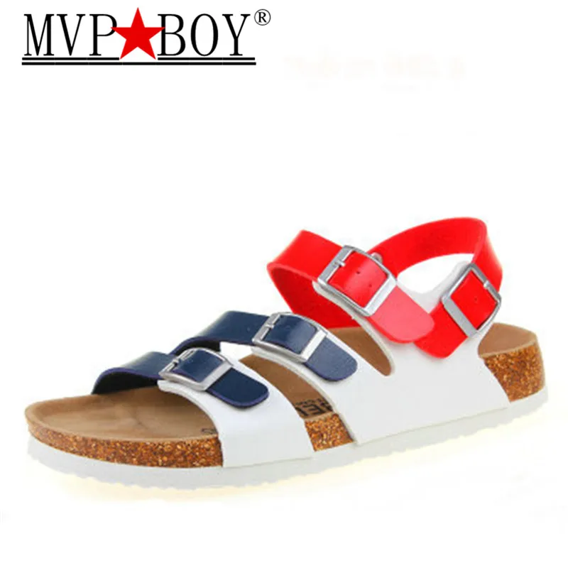 MVP BOY 2018 летние горячие продажи высшего качества PU Кожа Мужские Женские плоские