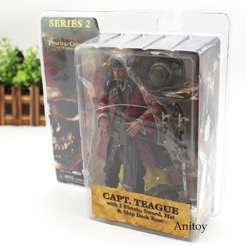 NECA Пираты Карибы фигурка в мирах End Capt Тиг Джек Воробей фигурка игрушка подарок 18 см