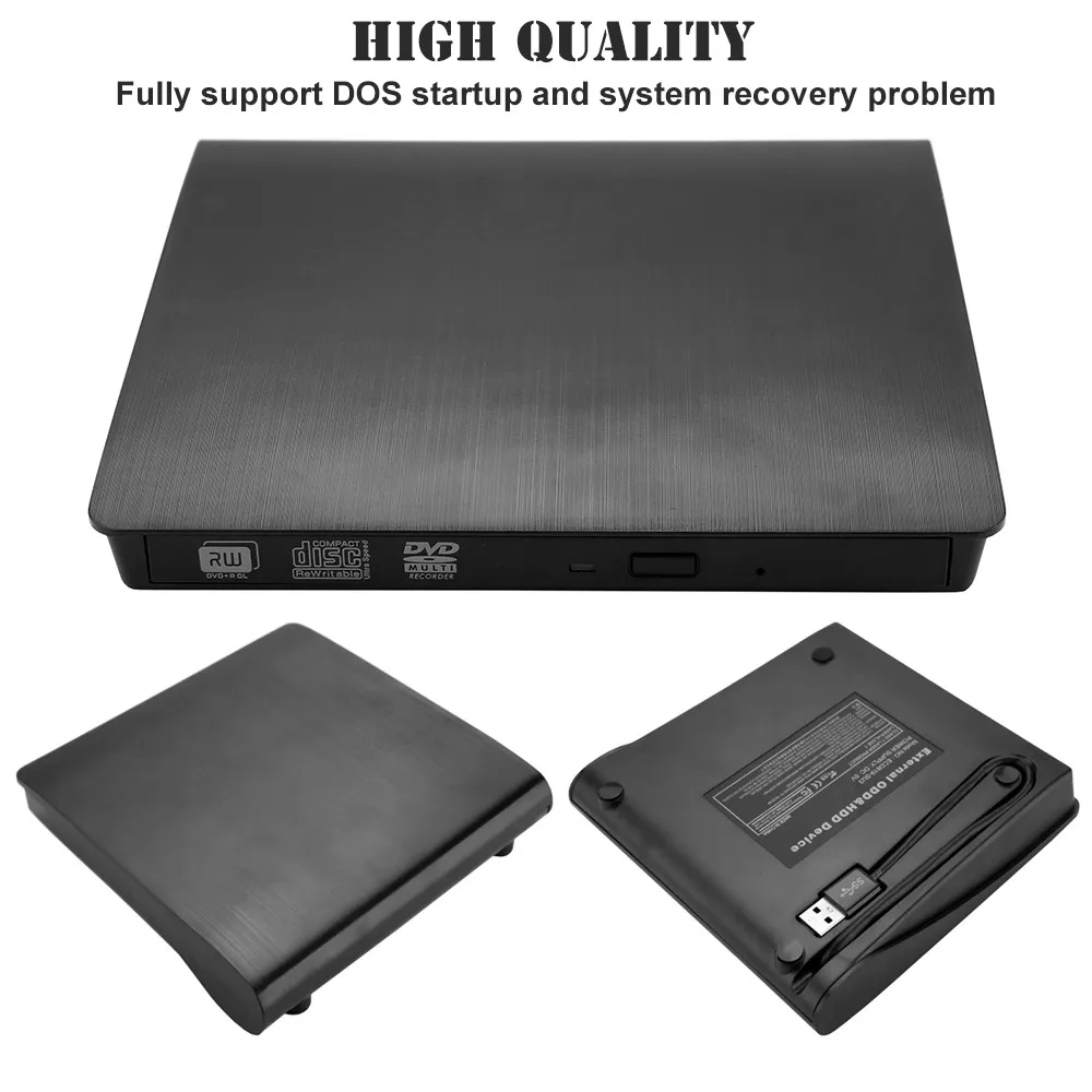Внешний USB3.0 DVD+/-R 8X, DVD-RW 4X, CD-R 24X, DVD8X, DVD-R Burner read Writer POP-UP для ноутбука Мобильный Внешний привод