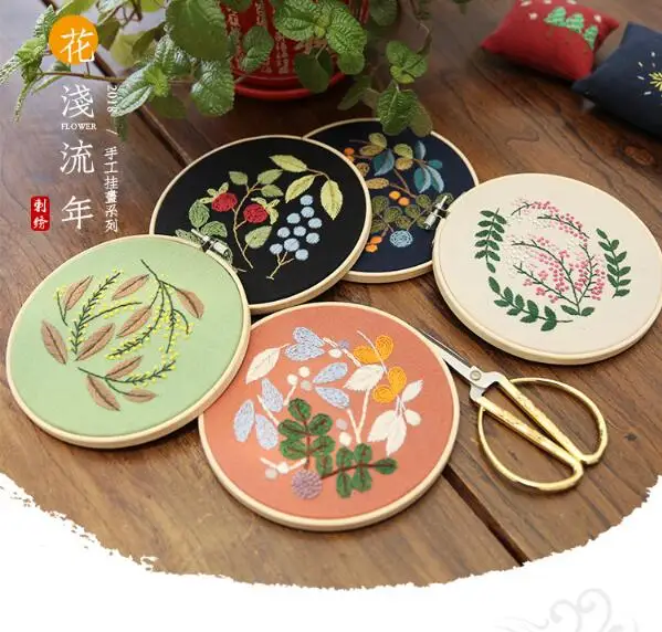 15X15cm цветочный набор для вышивки лентами цветы маленькие фотографии ткань