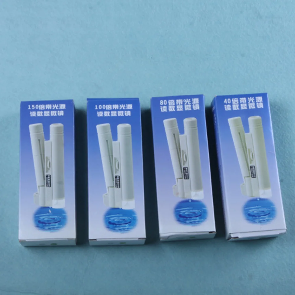 Мини LED 40/80/100/150 x складное увеличительное стекло для чтения лупа светодиодное