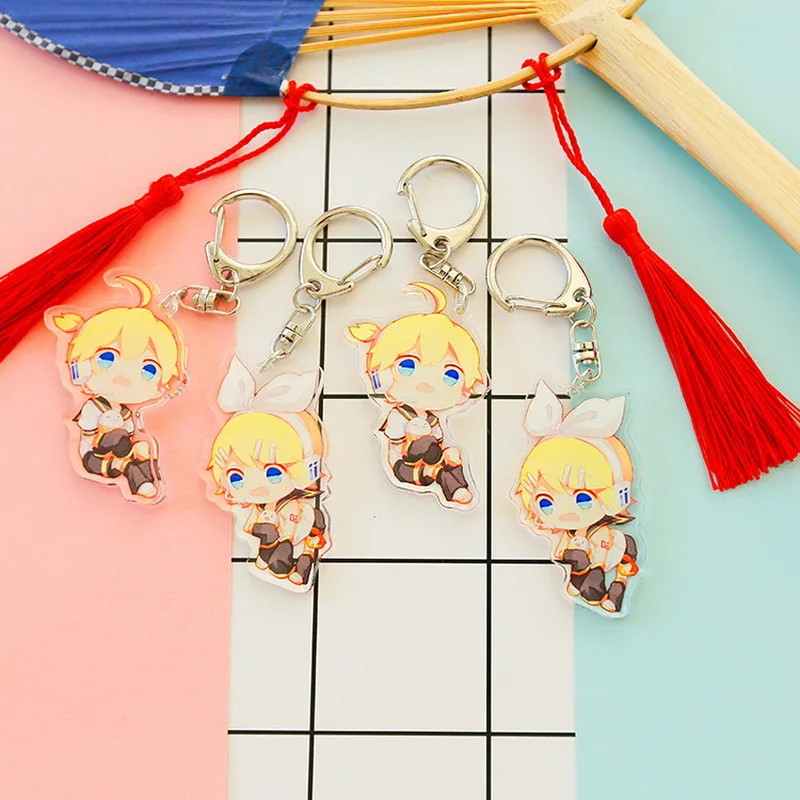 Аниме Kagamine Rin/Ren акриловый брелок Hatsune Miku ограниченная Очаровательная Милая сумка