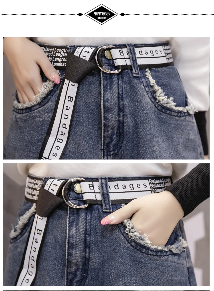 Модная Джинсовая юбка трапециевидной формы с высокой талией для женщин большие
